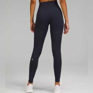 Lululemon Wunder Train High-Rise Tight 28" in True Navy